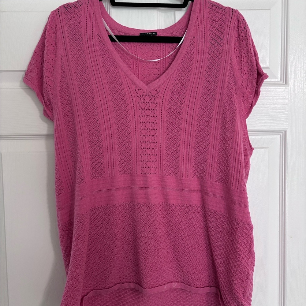 Torrid Pink Sweater Blouse